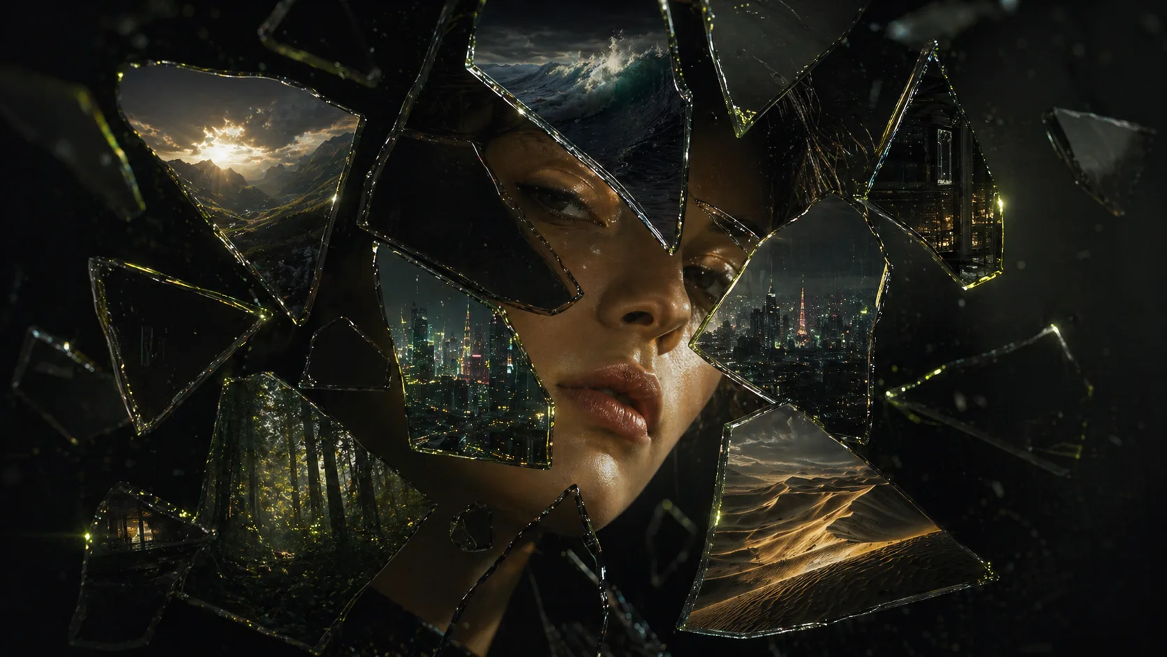 Fractured portrait frame for text-aware video editing